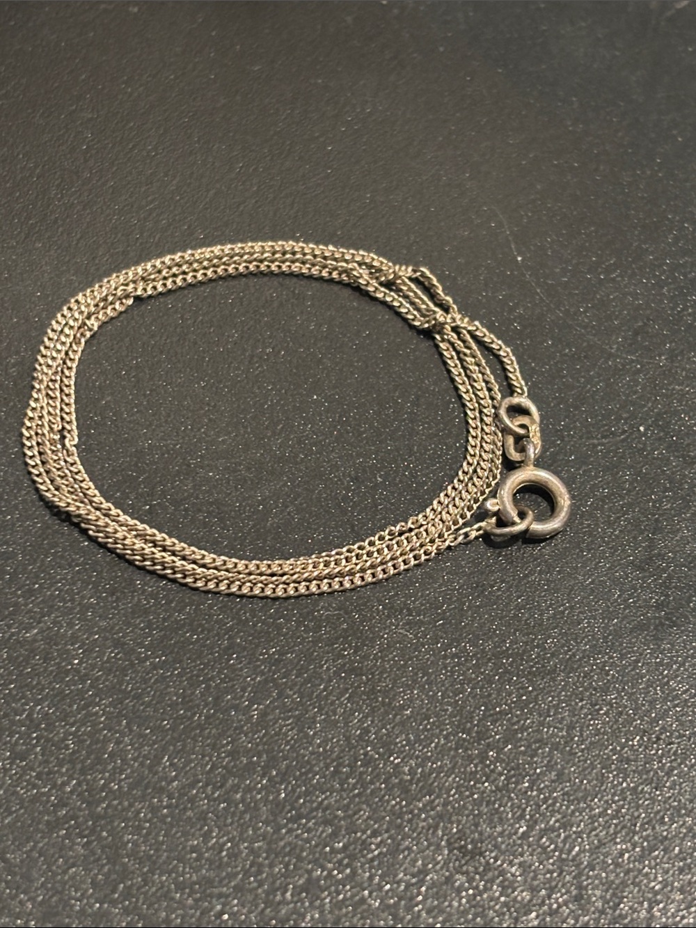 .925 Sterling CURB LINK CHAIN NECKLACE real solid Silver Fine Jewelry Vntg 18”